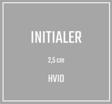 VB Initialer 2,5 cm - Hvid