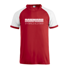 Danmark Raglan T-shirt - Rød/hvid