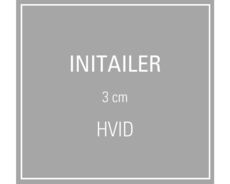 FCU Initialer Arial 3 cm - Hvid