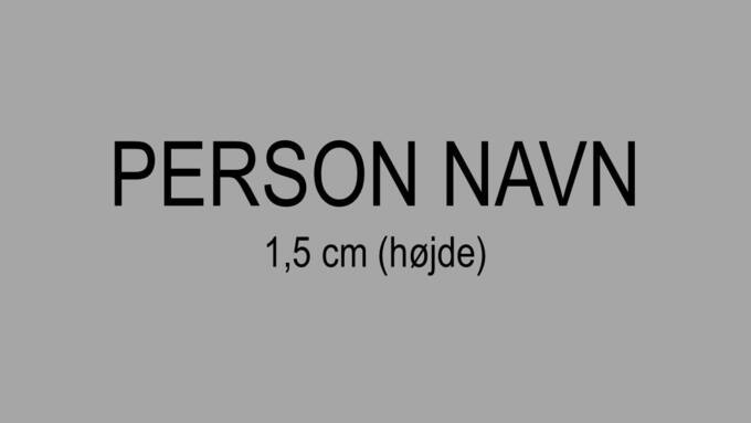 Navn Til Trøje/T-shirt 1,5 cm