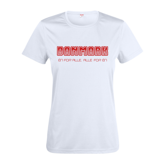 Danmark T-shirt Women- Hvid