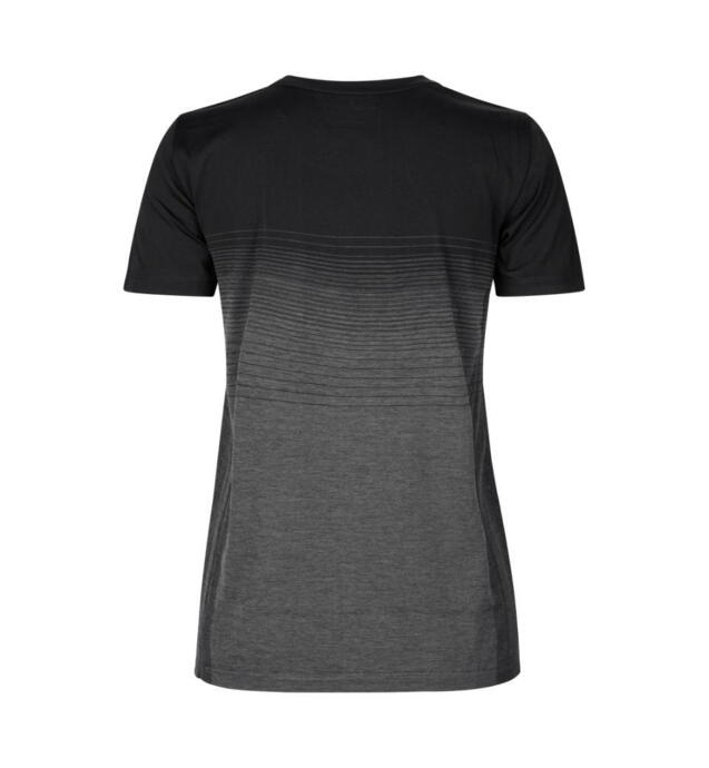 Geyser Striped T-shirt Seamless Dame - Grå/sort