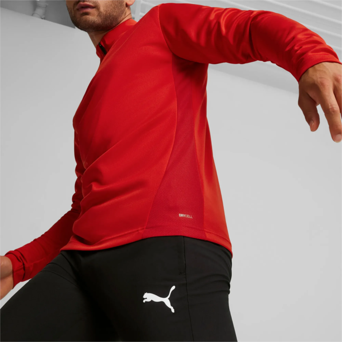 Puma teamGOAL Halfzip Træningstrøje Jr - Rød