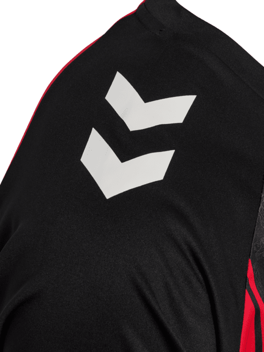 Hummel Match Striped Spilletrøje - Sort/rød