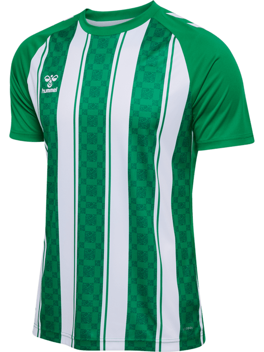 Hummel Match Striped Spilletrøje - Grøn/hvid