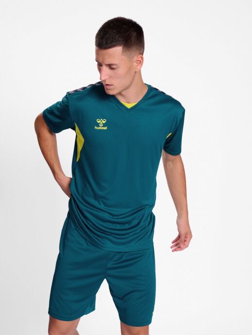 Hummel Authentic PL Spilletrøje - Petrolblå/limegrøn