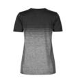 Geyser Striped T-shirt Seamless Dame - Lysegrå/sort