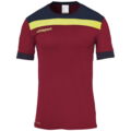 Uhlsport Offense 23 Trænings T-shirt - Bordeaux/navy/neongul