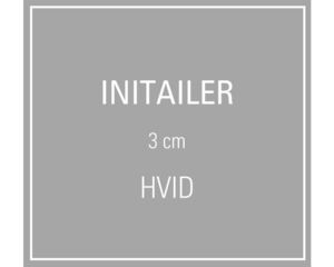 FCU Initialer Arial 3 cm - Hvid